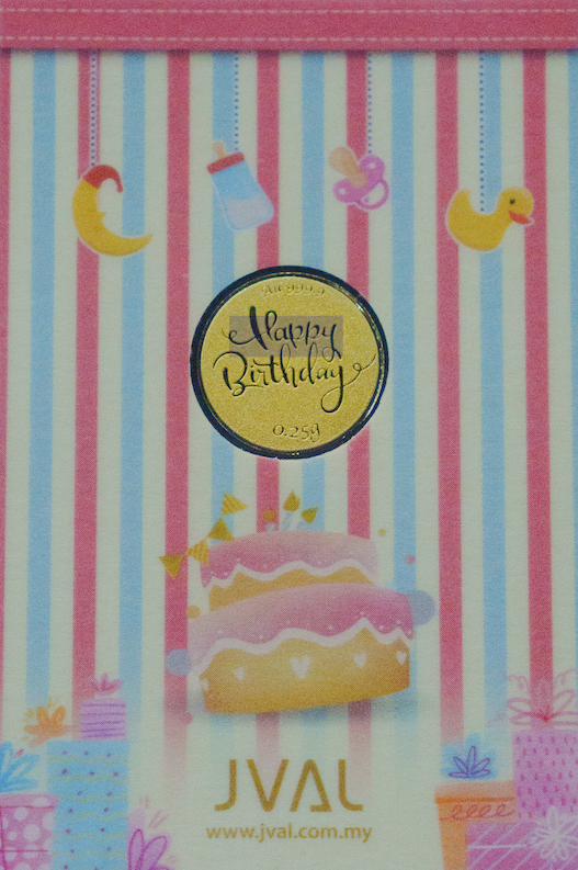 0.25G 999.9% Gold Coin (HAPPY BIRTHDAY)