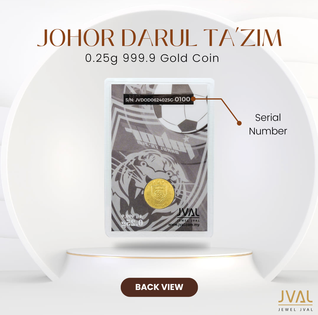 JDT 0.25G 999.9% Gold Coin