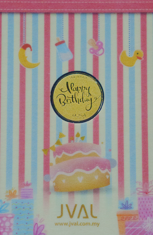 0.25G 999.9% Gold Coin (HAPPY BIRTHDAY)