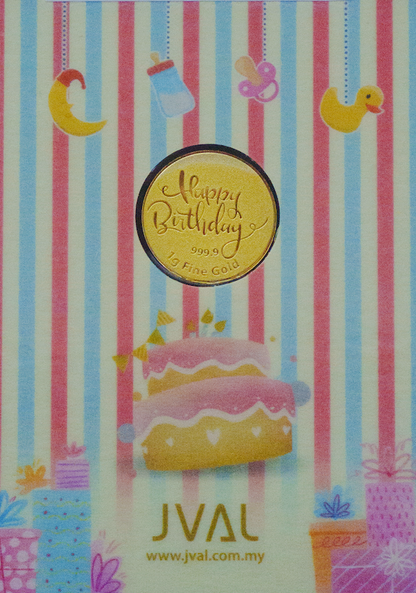 1G 999.9% Gold Coin (HAPPY BIRTHDAY)