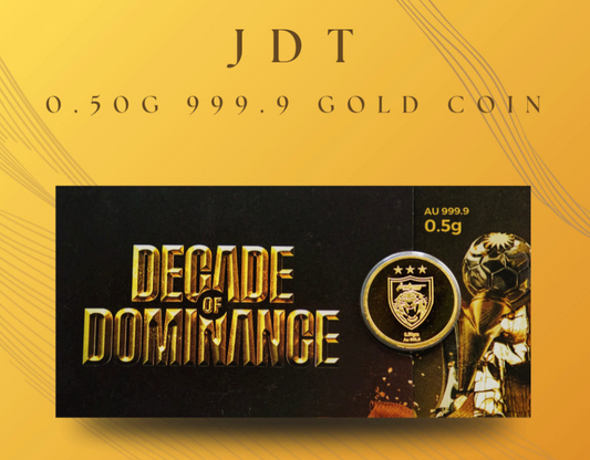 JDT Decade Of Dominance 0.50G 999.9% Gold Coin